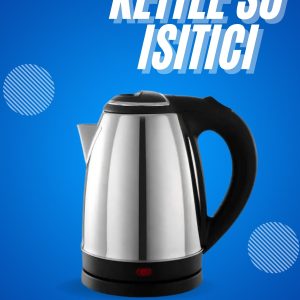 Elektrikli Paslanmaz Çelik Su Isıtcı Çelik Kettle 1.8 Lt. Uzun Ömürlü