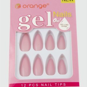 Orange Yapıştırıcılı Jel Takma Tırnak-Açık Pembe