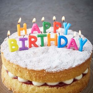 Happy Birthday Yazılabilen Rengarenk Doğum Günü Mumu