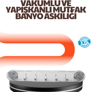 Çok Amaçlı Vakumlu Askılık Yapışkanlı Kolay Montajlı