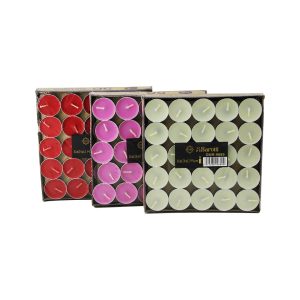 50PCS RENKLİ YUVARLAK TEA LİGHT MUM (5296)