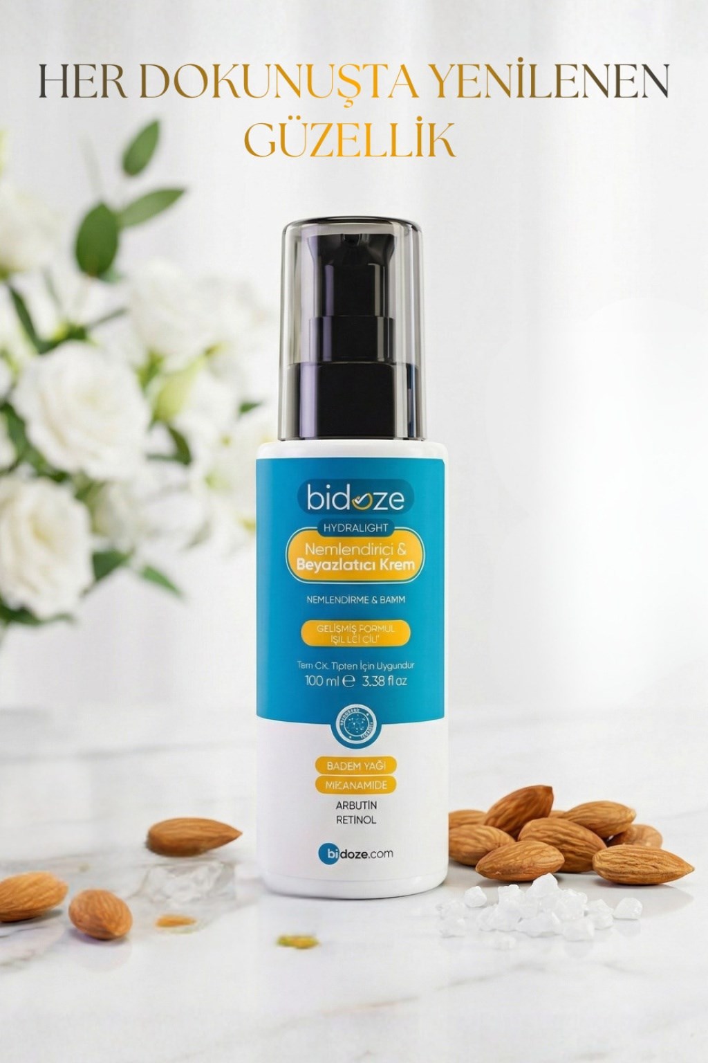 Bidoze Hydralight Nemlendirici & Beyazlatıcı Krem 100 Ml - Görsel 2