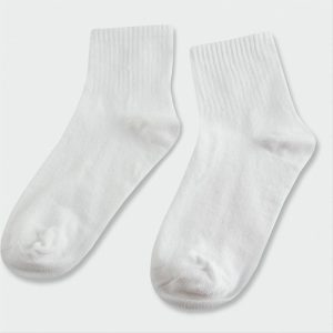 Beyaz Renkli Kolej Çorap-Beyaz
