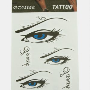 Göz Tattoo Dövme Sticker-Beyaz