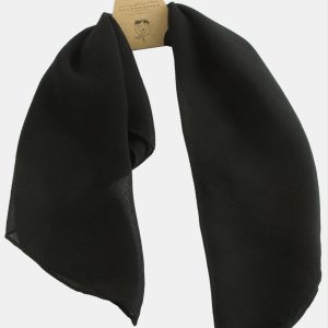 Kırmızı Siyah Şifon Fular 50 cm-Siyah