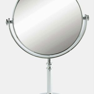 Yuvarlak Gümüş Renkli Masa Aynası 30 cm 3817-Gümüş Rengi