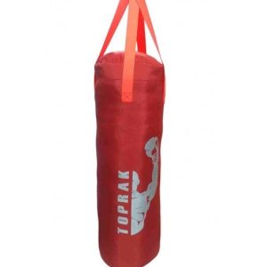Boks Torbası Eldiven Ve Karabina Hediyeli İçi Dolu 50x20 cm Kırmızı