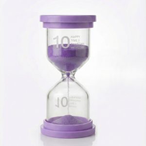 10 Dakika MOR Kum Saati - Dekoratif Cam Zamanlayıcı -Mutfak, Ders ve Oyun Süre Ölçer