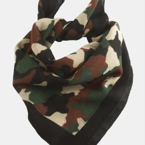 Asker Desenli Bandana 50X50-Yeşil