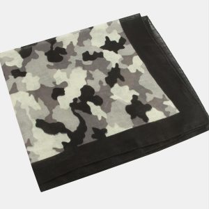 Asker Desenli Bandana 50X50-Gri