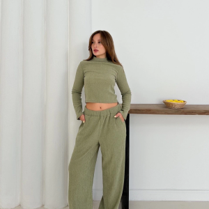 Balıkçı Yaka Örme Takım Mint St265865 (Beden: M)
