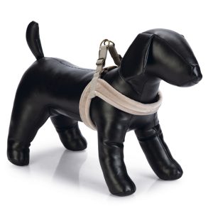Beeztees DBL Köpek Göğüs Tasması, Velur, Gri, XS, 20mm x 46cm