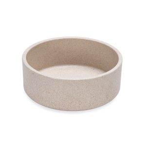 Beeztees DBL Köpek Mama Su Kabı, Bambu, Bej, 12cm, 300ml