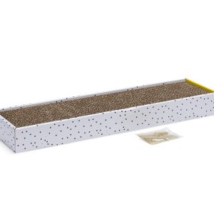 Beeztees Kedi Karton Tırmalama Kutusu ve Kediotu, 47x12,5x4,5cm