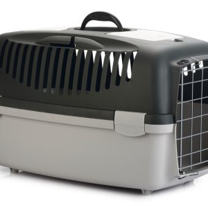 Beeztees Köpek veya Kedi Taşıma Kabı, 12Kg'ye kadar, Koyu Gri/Gri, 61x40x38cm