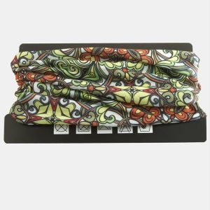 Çiçek Desenli Baff Boyunluk-Yeşil