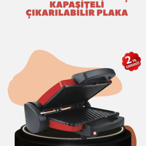 BFS Kompakt Izgara ve Tost Makinesi – Çıkarılabilir Plaka, Döküm Gövde