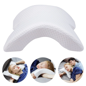 Visco Ortopedik Geniş Boyuna Uyumlu Kol ve Bacak Destekli Yumuşak Kavisli Baş Yastığı