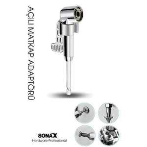 105° Açılı Matkap Adaptörü Seti – 1/4” Hex Şaftlı