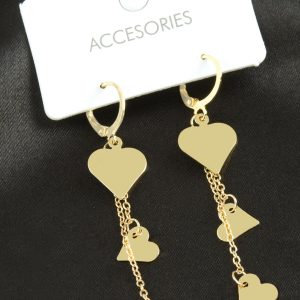 Kalp Sallantılı Trend Metal Küpe-Gümüş Rengi