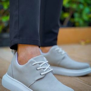 Kb-003 Kuback Gri Süet Bağcıklı Günlük Erkek Ayakkabı (Numara: 40)