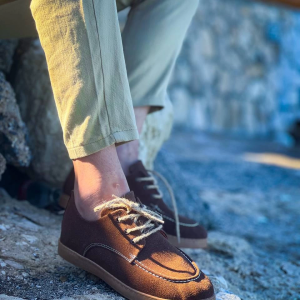 Kb-X5 Kuback Kahve Süet Bağcıklı Günlük Erkek Ayakkabı (Numara: 40)