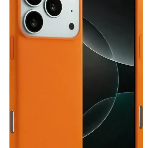 Newface Apple iPhone 17 Pro Nano içi Kadife Silikon - Turuncu