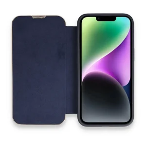 Newface iPhone 13 Pro Max Kılıf Dolpin Kapaklı - Lacivert