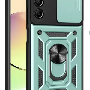 Newface Samsung Galaxy S24 FE Pars Lens Yüzüklü Silikon - Yeşil