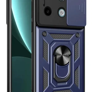 Newface Xiaomi Redmi Note 13 Pro 4G Pars Lens Yüzüklü Silikon - Lacivert