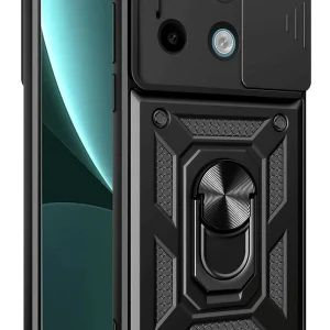 Newface Xiaomi Redmi Note 13 Pro 4G Pars Lens Yüzüklü Silikon - Siyah