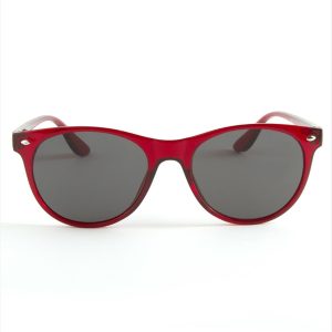 Oval Noktalı Güneş Gözlüğü-Bordo