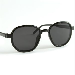 Oval Siyah Renkli Güneş Gözlüğü-Siyah