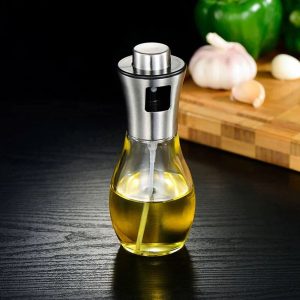 Paslanmaz Çelik Başlıklı Cam Sprey Yağdanlık