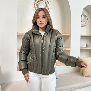 Puffer Kısa Mont Haki St25534 (Beden: M)