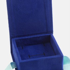 Süet Lüx Set Kolye Kutusu-Lacivert