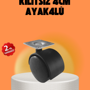 Kilitsiz 4 cm Tekerlek Ayak 4’lü Set Sessiz ve Dayanıklı