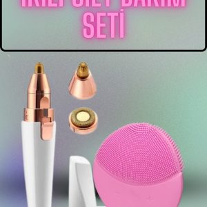 Kulak Burun ve Yüz Epilasyon Aleti ve Yüz Masaj Aleti İkili Cilt Bakım Seti