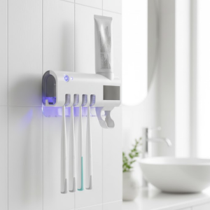 UV Sterilizasyonlu Duvara Monte Otomatik Diş Fırçası Tutucu