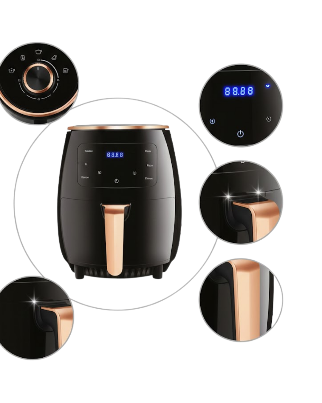 Büyük Kapasiteli Air Fryer Aile Boyu Pişirme ve Kolay Temizlik - Görsel 5