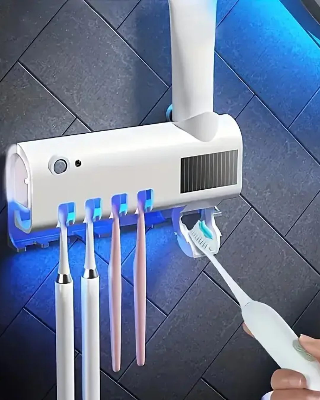 Otomatik Diş Macunu Sıkmalı UV Diş Fırçası Tutucu - Görsel 5