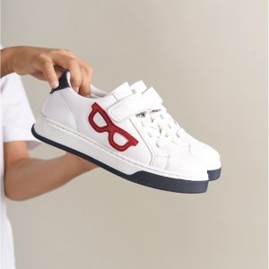 1011 - Glasses-X Çocuk Ayakkabı Beyaz Kırmızı Lacivert