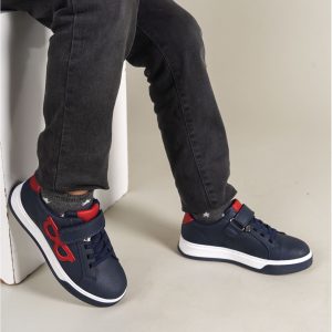 1011 - Glasses-X Çocuk Ayakkabı Lacivert Kırmızı Beyaz