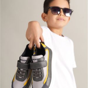 1015 - Star-X Çocuk Ayakkabı Gri Beyaz Sarı