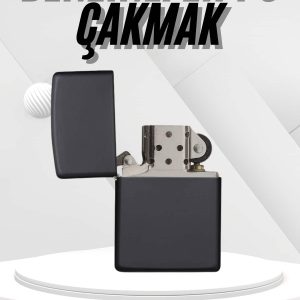 Hediyelik Zarif Zippo Model Siyah Benzinli Çakmak
