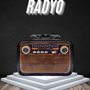 Eskitme Nostalji Tasarımlı Bluetoothlu Nostalji Radyo Ahşap Nostaljik Görünümlü