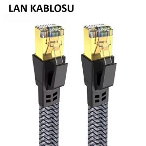 Cat 8 LAN Kablosu –Ethernet Kablosu Örgü Kaplama, Yüksek Hızlı