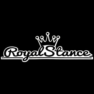 Royal Stance Yazılı Oto Sticker Siyah Beyaz 35x10 cm