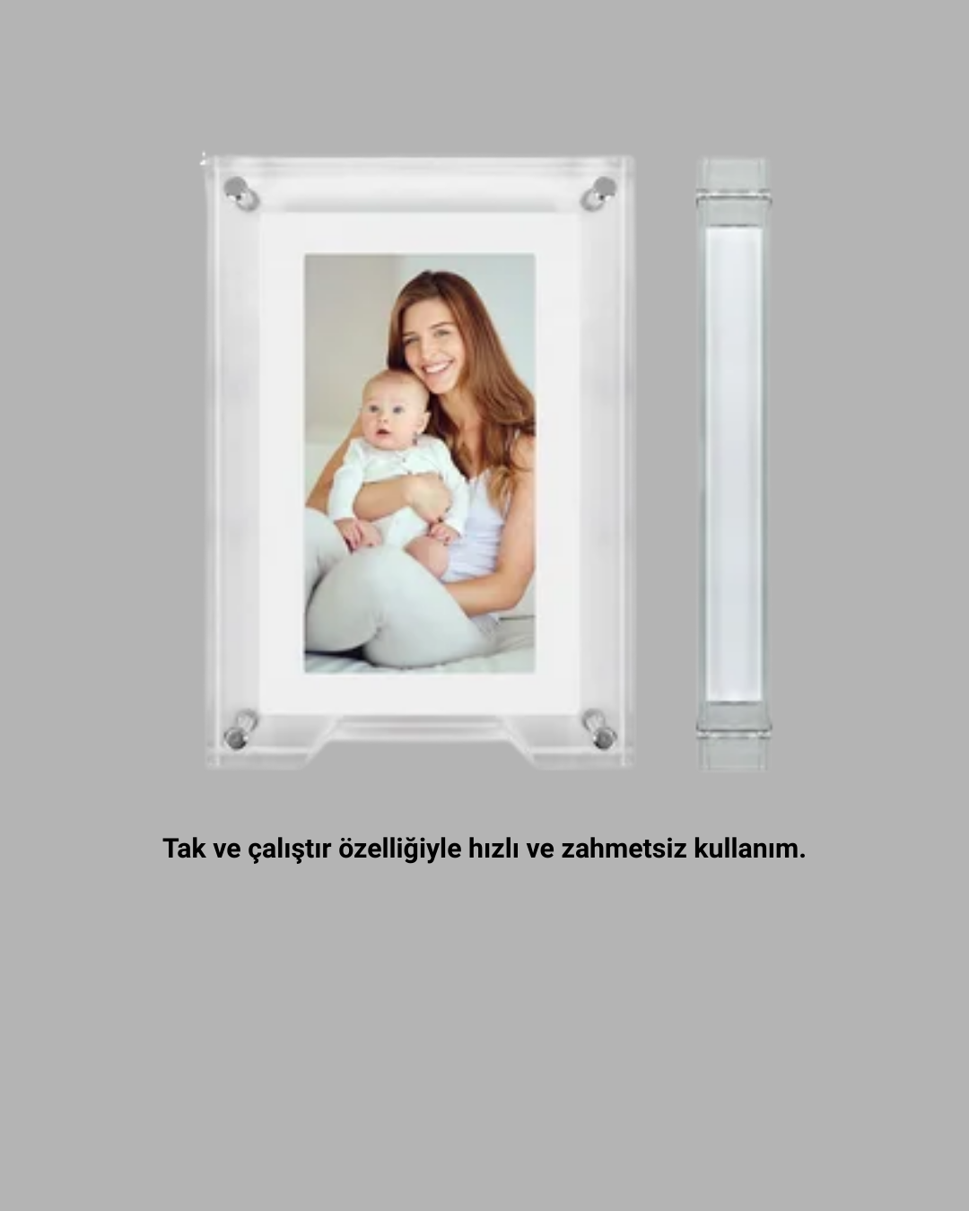 Dayanıklı ve Hafif Tasarım – 7 İnç Dijital Fotoğraf Çerçevesi Ev ve Ofis İçin - Görsel 4