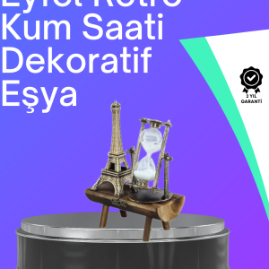 Klasik Tasarımlı Ahşap Kum Saati – Ev ve Ofis İçin Masaüstü Aksesuarı